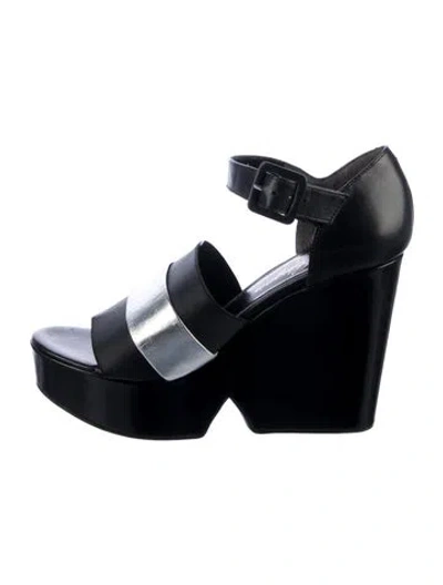 Pre-owned Robert Clergerie Leather Sandals In Black
