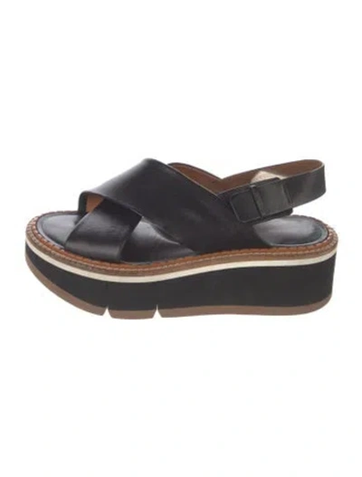 Pre-owned Robert Clergerie Leather Sandals In Black