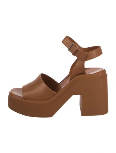 Pre-owned Robert Clergerie Leather Sandals In Brown