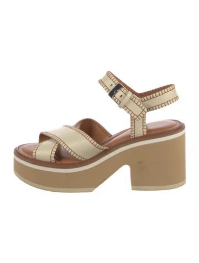 Pre-owned Robert Clergerie Leather Sandals In Brown