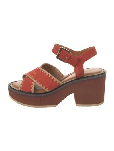 Pre-owned Robert Clergerie Leather Sandals In Brown