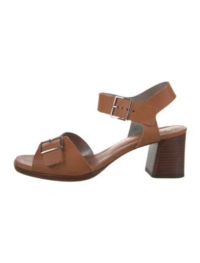 Pre-owned Robert Clergerie Leather Sandals In Brown