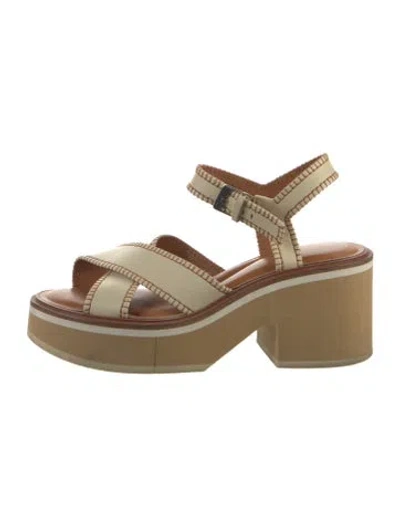 Pre-owned Robert Clergerie Leather Sandals In Brown