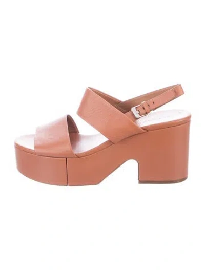 Pre-owned Robert Clergerie Leather Sandals In Brown