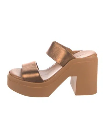 Pre-owned Robert Clergerie Leather Sandals In Brown