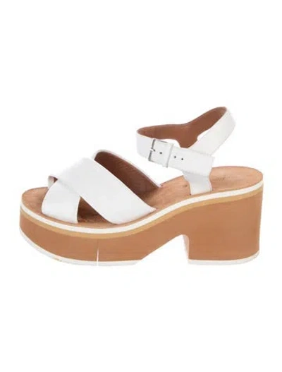 Pre-owned Robert Clergerie Leather Sandals In Brown