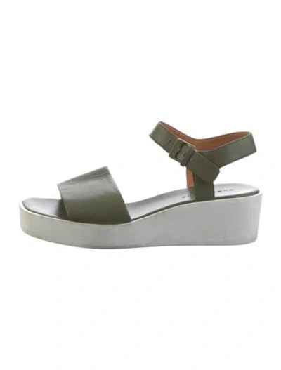 Pre-owned Robert Clergerie Leather Sandals In Green