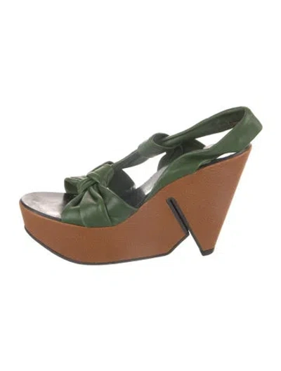 Pre-owned Robert Clergerie Leather Sandals In Green