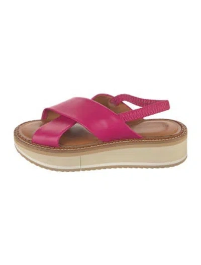Pre-owned Robert Clergerie Leather Sandals In Pink