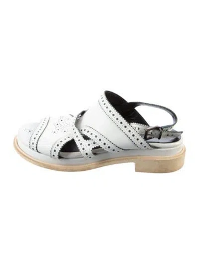 Pre-owned Robert Clergerie Leather Sandals In White