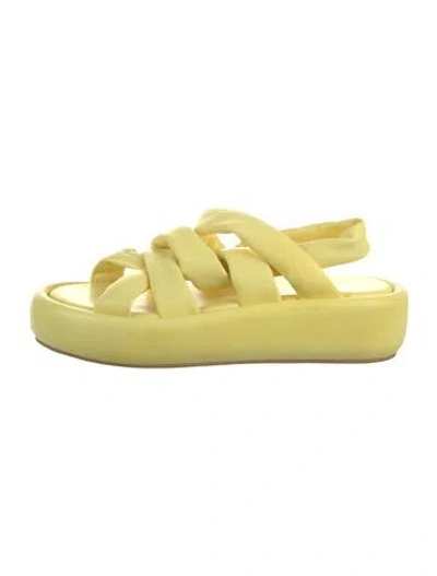 Pre-owned Robert Clergerie Leather Sandals In Yellow
