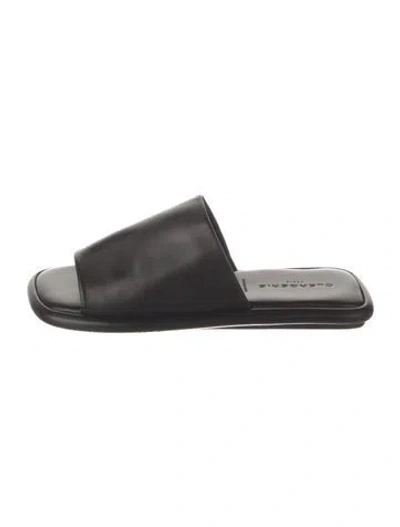 Pre-owned Robert Clergerie Leather Slides In Black