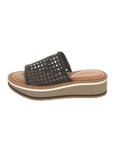 Pre-owned Robert Clergerie Leather Slides In Black