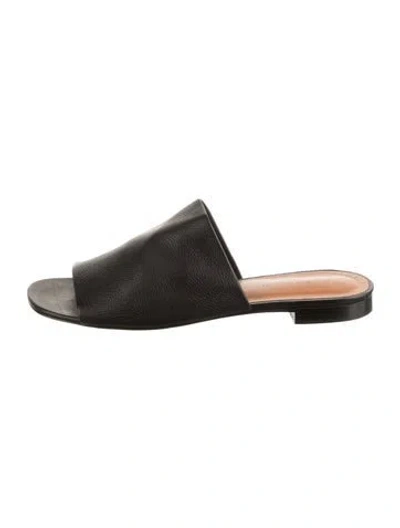 Pre-owned Robert Clergerie Leather Slides In Black