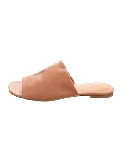 Pre-owned Robert Clergerie Leather Slides In Brown