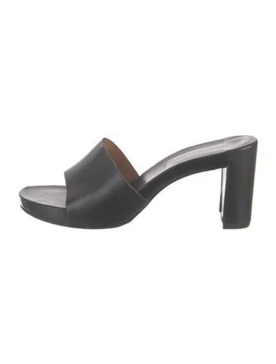 Pre-owned Robert Clergerie Leather Slides In Grey