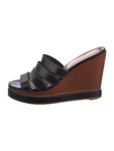Pre-owned Robert Clergerie Leather Slides In Multi