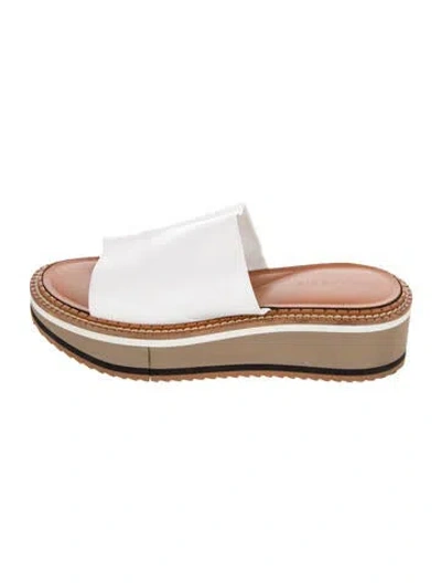 Pre-owned Robert Clergerie Leather Slides In Neutral