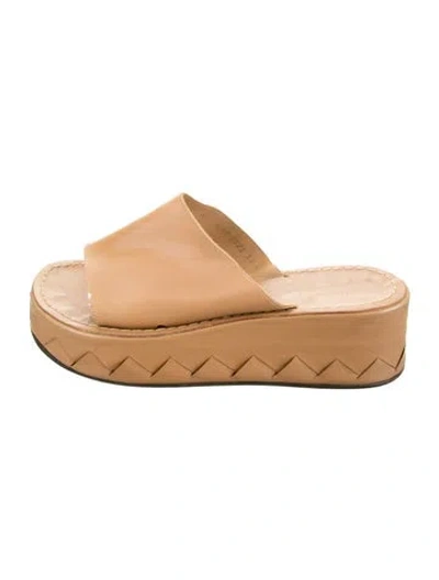 Pre-owned Robert Clergerie Leather Slides In Neutrals