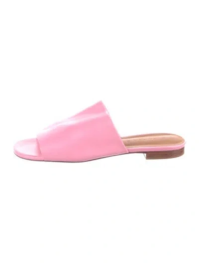 Pre-owned Robert Clergerie Leather Slides In Pink