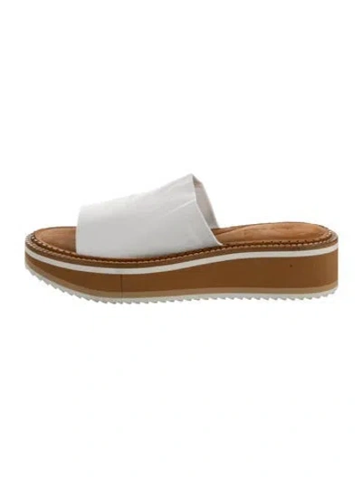 Pre-owned Robert Clergerie Leather Slides In White