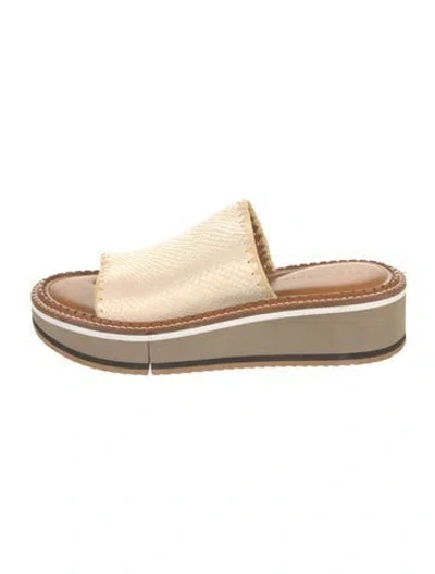 Pre-owned Robert Clergerie Leather Slides In White