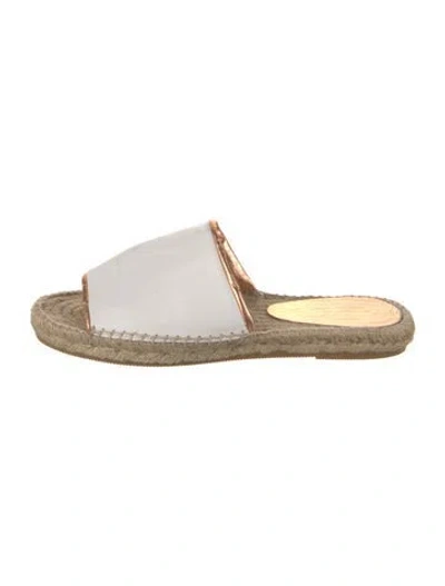 Pre-owned Robert Clergerie Leather Slides In White