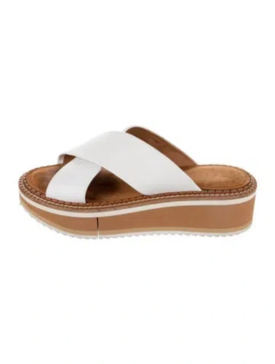 Pre-owned Robert Clergerie Leather Slides In White