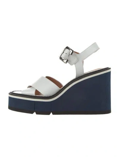 Pre-owned Robert Clergerie Leather Slingback Pumps In Blue