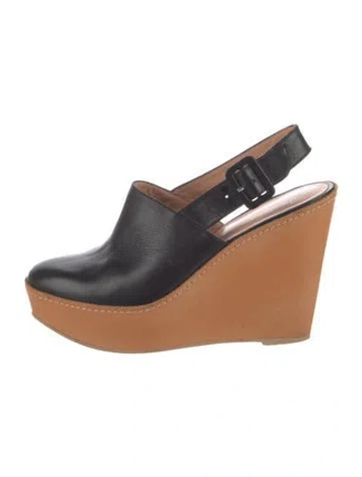 Pre-owned Robert Clergerie Leather Slingback Pumps In Brown