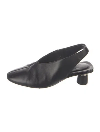 Pre-owned Robert Clergerie Leather Slingback Pumps In Brown