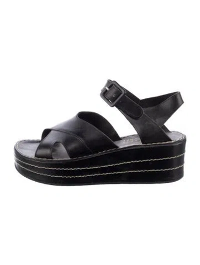 Pre-owned Robert Clergerie Leather Slingback Sandals In Multi