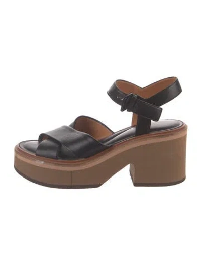 Pre-owned Robert Clergerie Leather Slingback Sandals In Multi