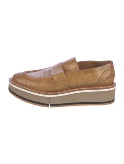 Pre-owned Robert Clergerie Leather Sneakers In Neutral