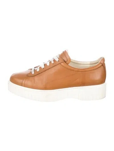 Pre-owned Robert Clergerie Leather Sneakers In White