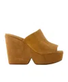 Robert Clergerie Logo High-heeled Sandals In Brown