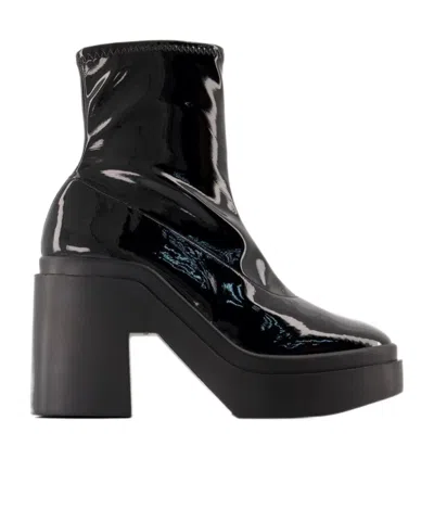 Robert Clergerie Nina 100mm Patent Ankle Boots In Black