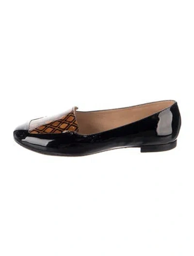 Pre-owned Robert Clergerie Patent Leather Animal Print Loafers In Multicolor