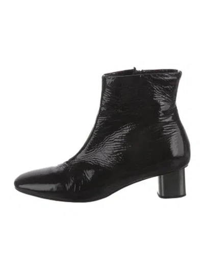 Pre-owned Robert Clergerie Patent Leather Boots In Black