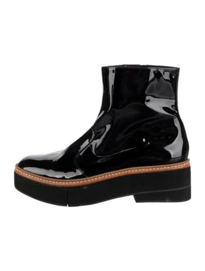 Pre-owned Robert Clergerie Patent Leather Boots In Black