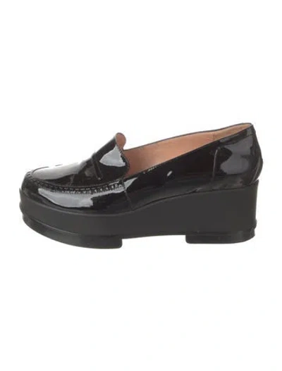 Pre-owned Robert Clergerie Patent Leather Loafers In Black