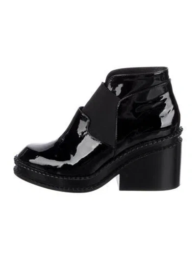 Pre-owned Robert Clergerie Patent Leather Mules In Black