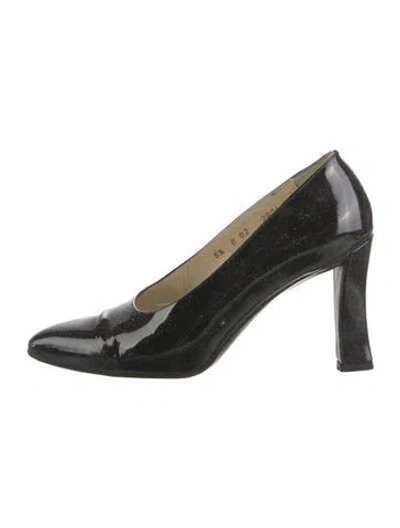 Pre-owned Robert Clergerie Patent Leather Pumps In Black
