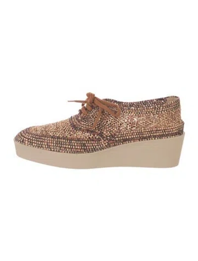 Pre-owned Robert Clergerie Patterned Sneakers W/ Tags In Neutral