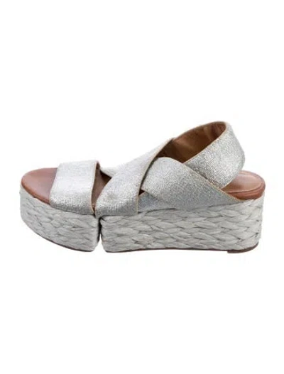 Pre-owned Robert Clergerie Sandals In Metallic/silver