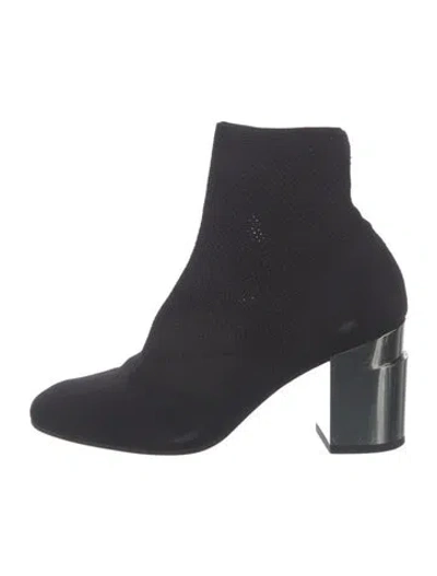 Pre-owned Robert Clergerie Sock Boots In Black