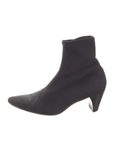 Pre-owned Robert Clergerie Sock Boots In Black