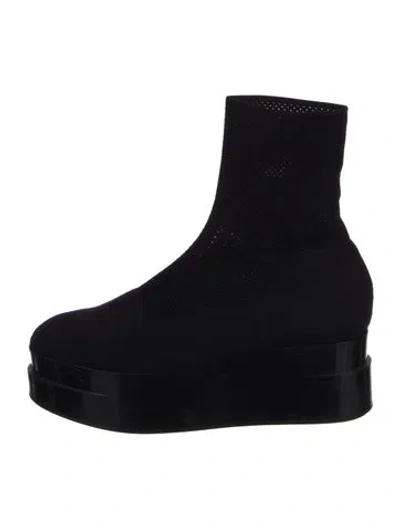 Pre-owned Robert Clergerie Sock Boots In Black