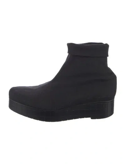 Pre-owned Robert Clergerie Sock Boots In Black