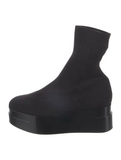 Pre-owned Robert Clergerie Sock Boots In Black